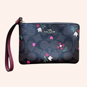 Coach Leather Wallet Monogram Brown